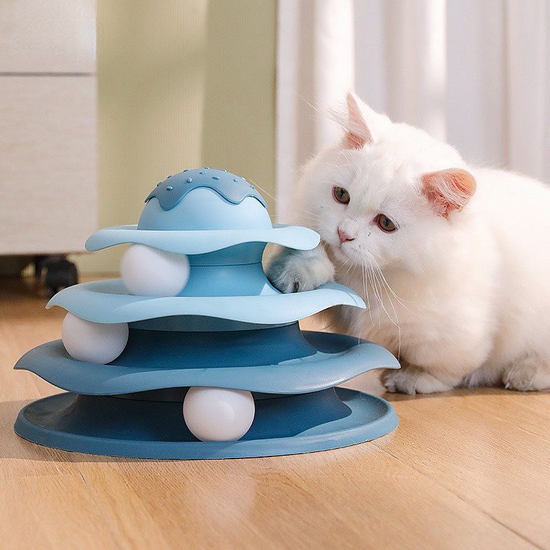 Interactive Squeaky Plush Dog Toy - Ball Spinning Cat Toy Rotating Slide