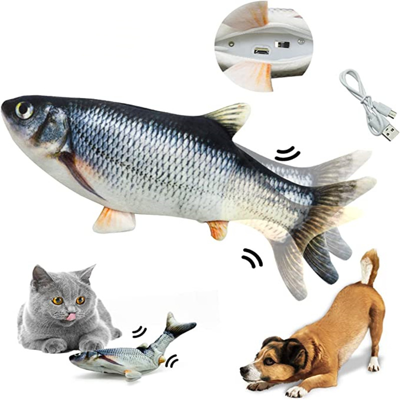 Cat Toys Fish USB Charger  Ele - Electric Floppy Fish Dog Toy 评论和价格