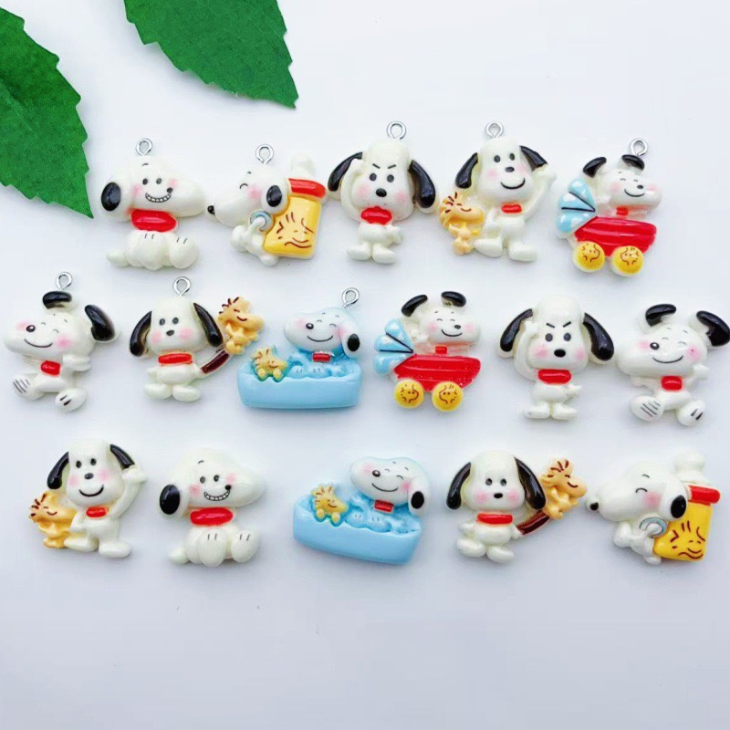 12pcs resin cartoon dog pendan - Dog Toys 评论和价格