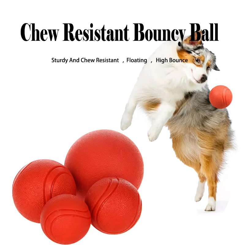 Solid Rubber Dog Bouncy Ball I - Indestructible Dog Chew Toy 评论和价格