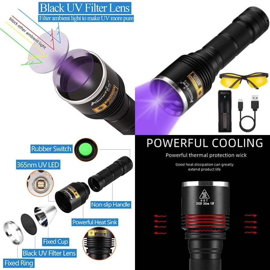 SV13 15W 365nm UV Flashlight R - Pet Beds 评论和价格