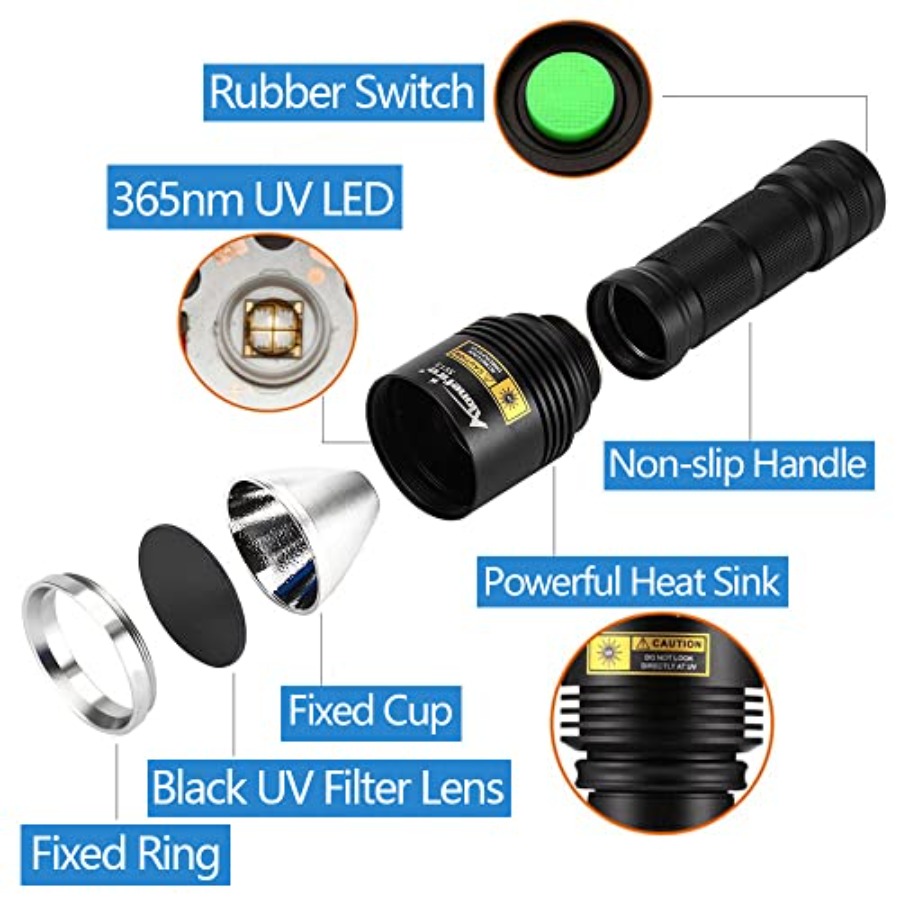 SV13 15W 365nm UV Flashlight R - Pet Beds 评论和价格
