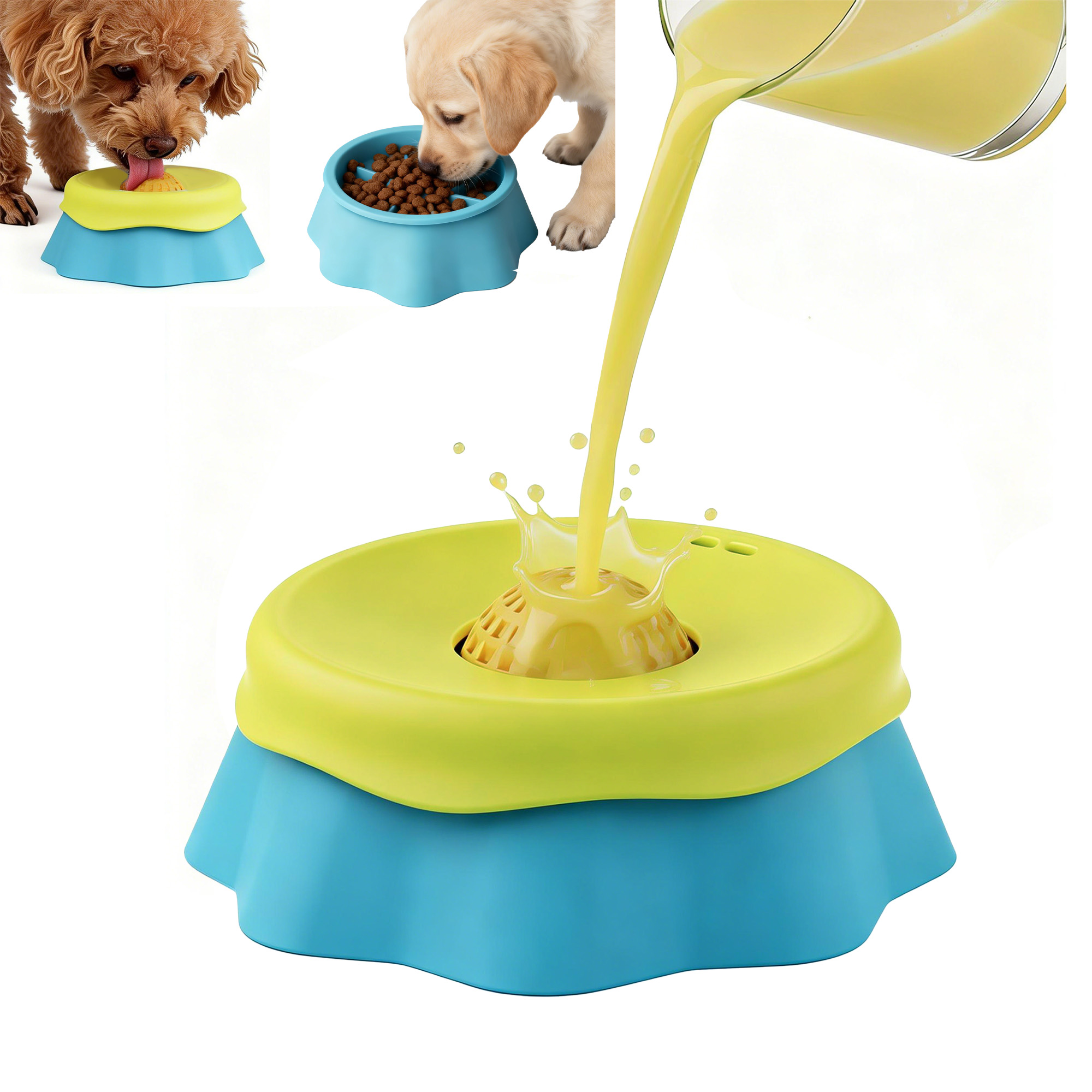 Dog Lick Bowl Slow Feeder Dog  - Dog Puzzle Feeder Toy 评论和价格