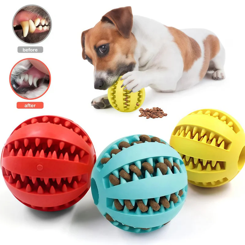 1/2pcs Dog Toy Ball Interactiv - Indestructible Dog Chew Toy 评论和价格