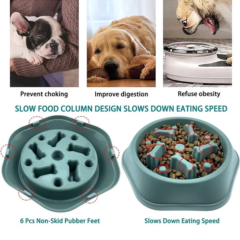 1Pc Slow Feeder Dog Bowl Anti- - Dog Puzzle Feeder Toy 评论和价格
